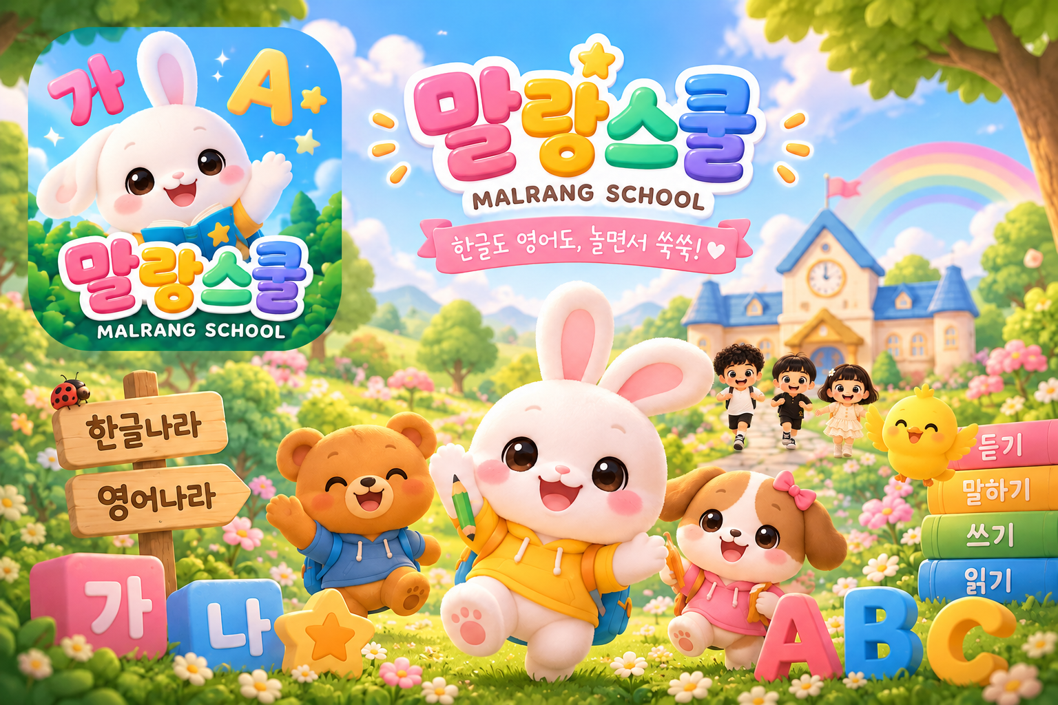 말랑스쿨, 한글도 영어도 놀면서 쑥쑥